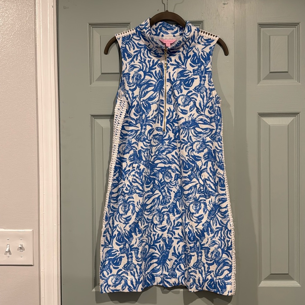 Lilly Pulitzer Size Small Blue & White Lobster dress